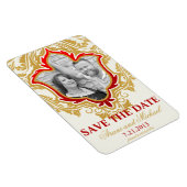 ゴールデン・フラリシズの写真セーブザデートマグネット マグネット (右側)