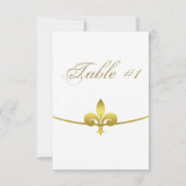 ゴールデン フルール ド リス 披露宴 テーブル カード (裏面)