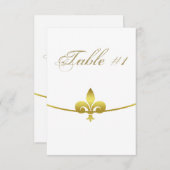 ゴールデン フルール ド リス 披露宴 テーブル カード (正面/裏面)