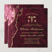 ゴールデン・ブルゴーニュRN看護学校卒業パーティー 招待状 (正面/裏面)