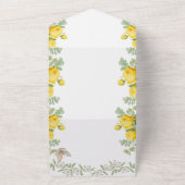 ゴールデン ブルーム: 輝く黄色のローズ オールインワン招待状 (外側)