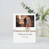 ゴールデン・ボウの歓声で６０周年アニバーサリー・ウェディング ポストカード (スタンド正面)