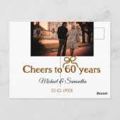 ゴールデン・ボウの歓声で６０周年アニバーサリー・ウェディング ポストカード (裏面)