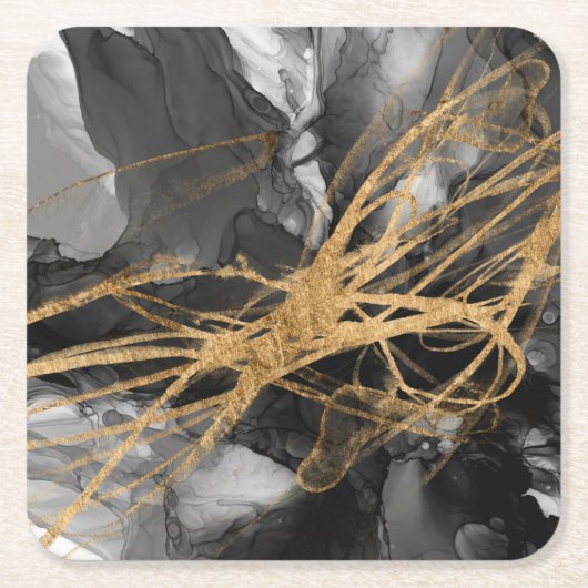 ゴールデン·ボルテックスI スクエアペーパーコースター (正面)