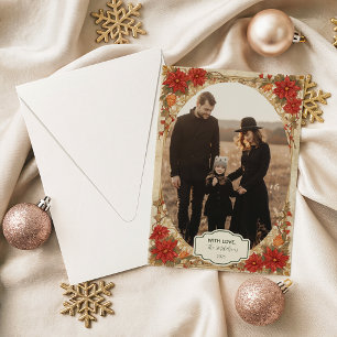 ゴールデン・ポインセチアのクリスマス シーズンカード
