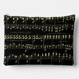 ゴールデン・ミュージック・オン・ブラック アクセサリーポーチ