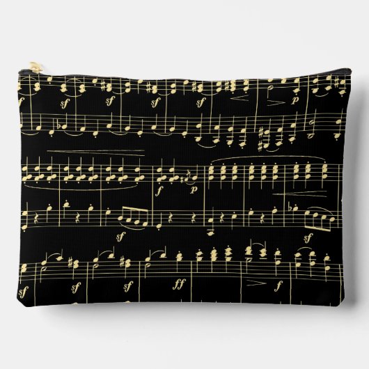 ゴールデン・ミュージック・オン・ブラック アクセサリーポーチ (正面)