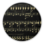 ゴールデン・ミュージック・オン・ブラック セラミックノブ (正面)