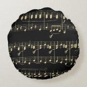 ゴールデン・ミュージック・オン・ブラック ラウンドクッション (裏面)