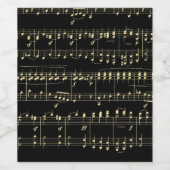 ゴールデン・ミュージック・オン・ブラック ワインラベル (シングルラベル)