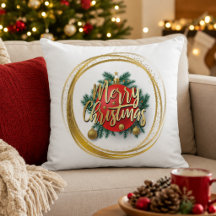 ゴールデン メリークリスマス オーダーメイド クッション