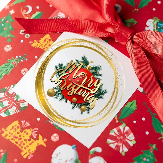 ゴールデン メリークリスマス ステッカー