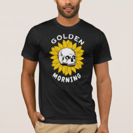ゴールデン モーニング サンフラワー スカル Tシャツ