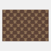 ゴールデン（ユダヤ教）メノラーハヌカーストライプズ ラッピングペーパーシート (正面2)