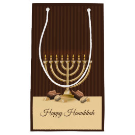 ゴールデン（ユダヤ教）メノラーハヌカー スモールペーパーバッグ
