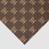 ゴールデン（ユダヤ教）メノラー垂直茶色ストライプ色 薄葉紙 (詳細)