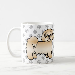 ゴールデン ラサ・アプソ かわいいキャラクター 犬 イラスト コーヒーマグカップ