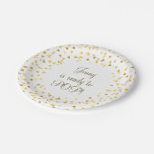 ゴールデン·ラブ·ハートズ·ザ·レディ·トゥ·ベイビポップ・アートのー·シャワー ペーパープレート (アングル)