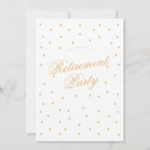 ゴールデン·リタイアメント·パーティの招待状 招待状 (裏面)