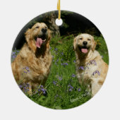 ゴールデン·リトリエバーズ·イン·グラス セラミックオーナメント (裏面)