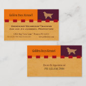 ゴールデン・リトリーバーか他の犬サービス 名刺 (正面/裏面)