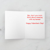 ゴールデン・リトリーバーのおもしろいなバレンタインデーカード シーズンカード (内部)