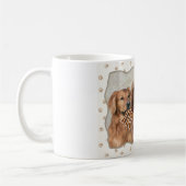 ゴールデン・リトリーバーのお母さんのマグ コーヒーマグカップ (左)