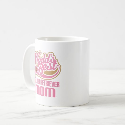 ゴールデン・リトリーバーのお母さん犬の品種ギフト コーヒーマグカップ (正面左)