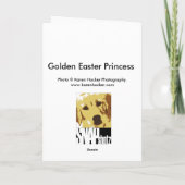 ゴールデン・リトリーバーのイースタープリンセス シーズンカード (裏面)