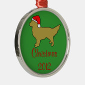 ゴールデン・リトリーバーのオーナメント: クリスマスツリー メタルオーナメント (右)