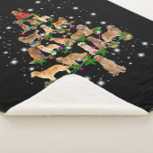 ゴールデン·リトリーバーのクリスマスツリーが閃光に覆われる シェルパブランケット (3/4)