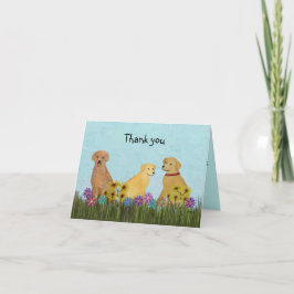 ゴールデン・リトリーバーのサンキューカード サンキューカード