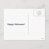 ゴールデン・リトリーバーのハロウィンのヒッピーの郵便はがき シーズンポストカード (裏面)