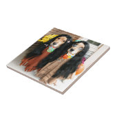 ゴールデン・リトリーバーのハロウィンのヒッピー タイル (側面)