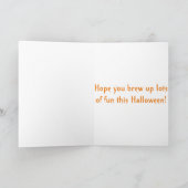 ゴールデン・リトリーバーのハロウィンの魔法使い カード (内部)