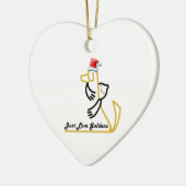 ゴールデン・リトリーバーのハートのオーナメント、ちょうど愛Goldens セラミックオーナメント (左)