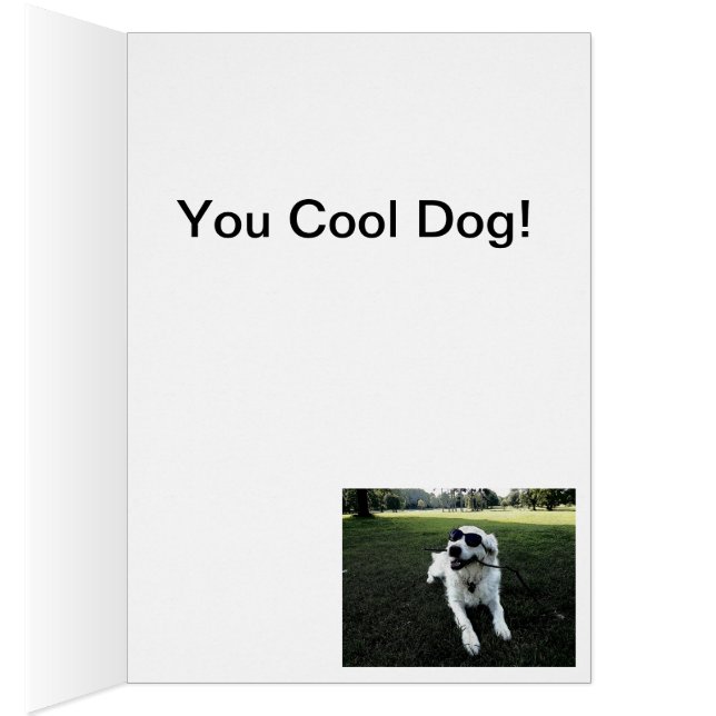 ゴールデン・リトリーバーのバースデー・カード (内側 (右))