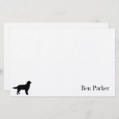 ゴールデン・リトリーバーのパーソナライズな文房具 便箋 (正面/裏面)