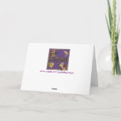 ゴールデン・リトリーバーのビクトリアンなサンタのクリスマス シーズンカード (裏面)