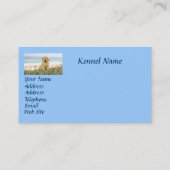 ゴールデン・リトリーバーのビーチの草の繁殖動物の名刺 名刺 (裏面)