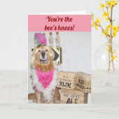 ゴールデン・リトリーバーのフラッパーの誕生日 カード (黄色い花)