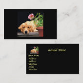 ゴールデン・リトリーバーのフラワー・ガールの繁殖動物の名刺 名刺 (正面/裏面)