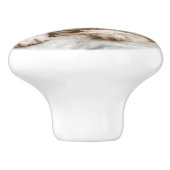 ゴールデン・リトリーバーのポートレートとの陶磁器の引き セラミックノブ (側面)