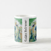 ゴールデン・リトリーバーのマグ コーヒーマグカップ (中央)