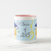 ゴールデン・リトリーバーの卒業生 ツートーンマグカップ (中央)