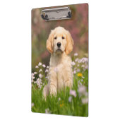 ゴールデン・リトリーバーの子犬かわいいGoldie クリップボード (左)