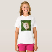 ゴールデン·リトリーバーの子犬が草の上で飼育 Tシャツ (正面フル)