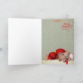 ゴールデン・リトリーバーの子犬の共有のキャンディ・ケーンカード シーズンカード (内部)