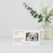 ゴールデン・リトリーバーの子犬の名刺 名刺 (スタンド正面)