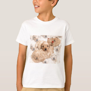ゴールデン・リトリーバーの子犬の子供のTシャツ Tシャツ